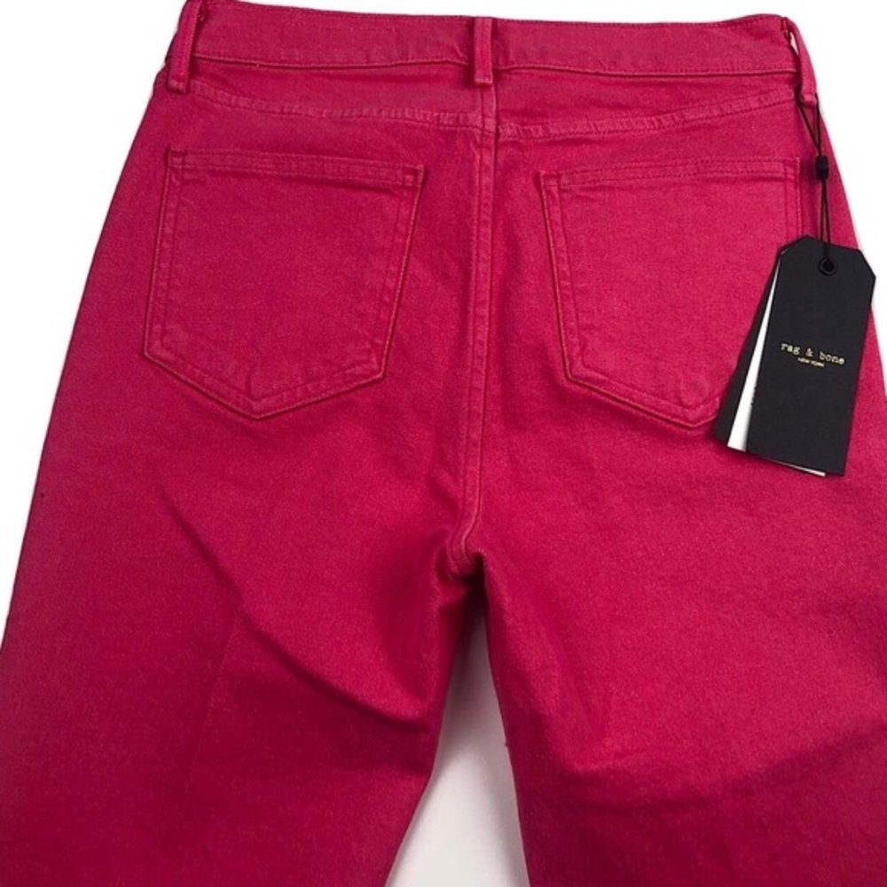 NWT Rag & Bone Pink Skinny Ankle Jeans Women 26x27 - Picture 4 of 8